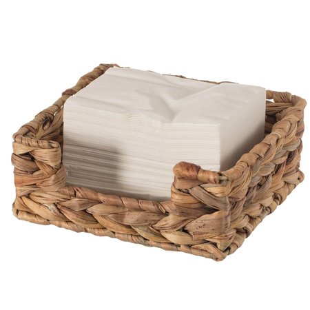 Vintiquewise Water Hyacinth Paper Hand Towels Storage Tray Dispenser Organizer, Buffet Napkin Caddy, Natural QI004211